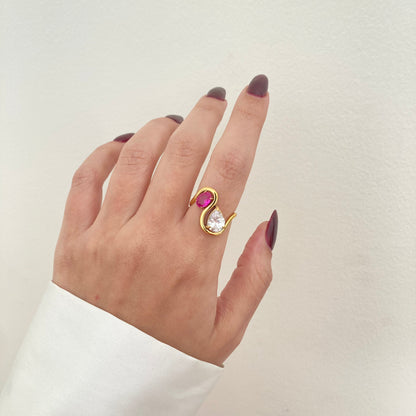 Statement Pink & White Ring
