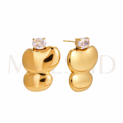 Puffy Heart Drop Earrings