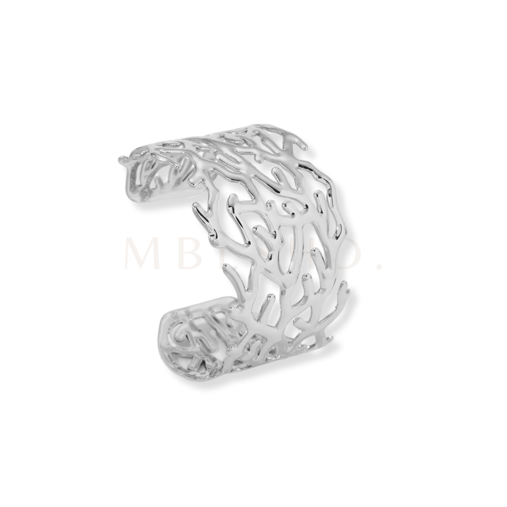 Twig Open Bangle Silver