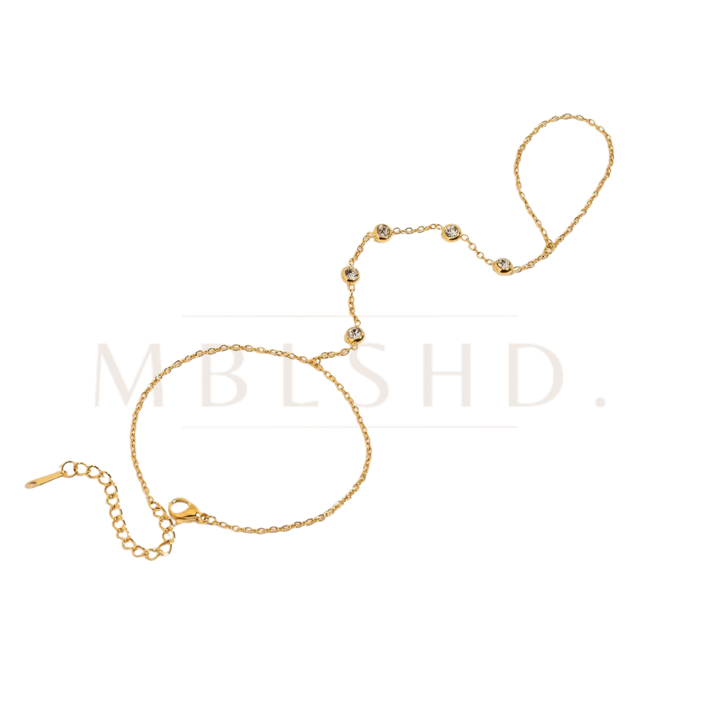5 White Zircon Handchain