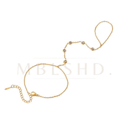 5 White Zircon Handchain