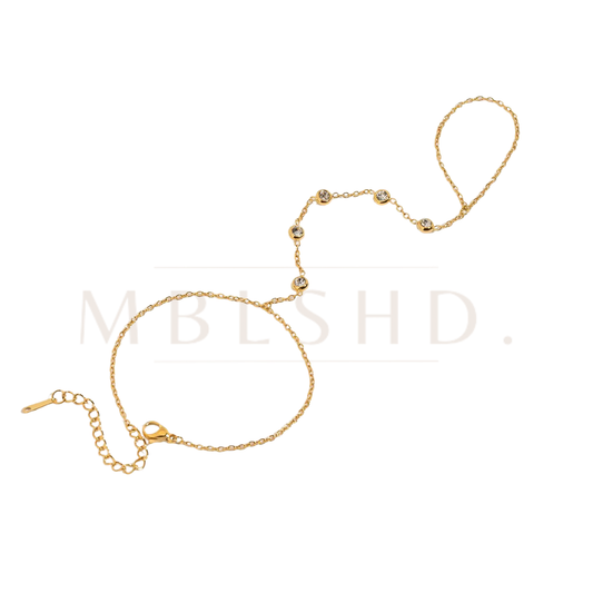 5 White Zircon Handchain