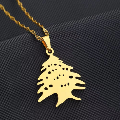 Lebanese Cedar Gold Necklace - Men
