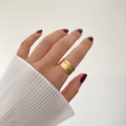 Wide Embellished Ring