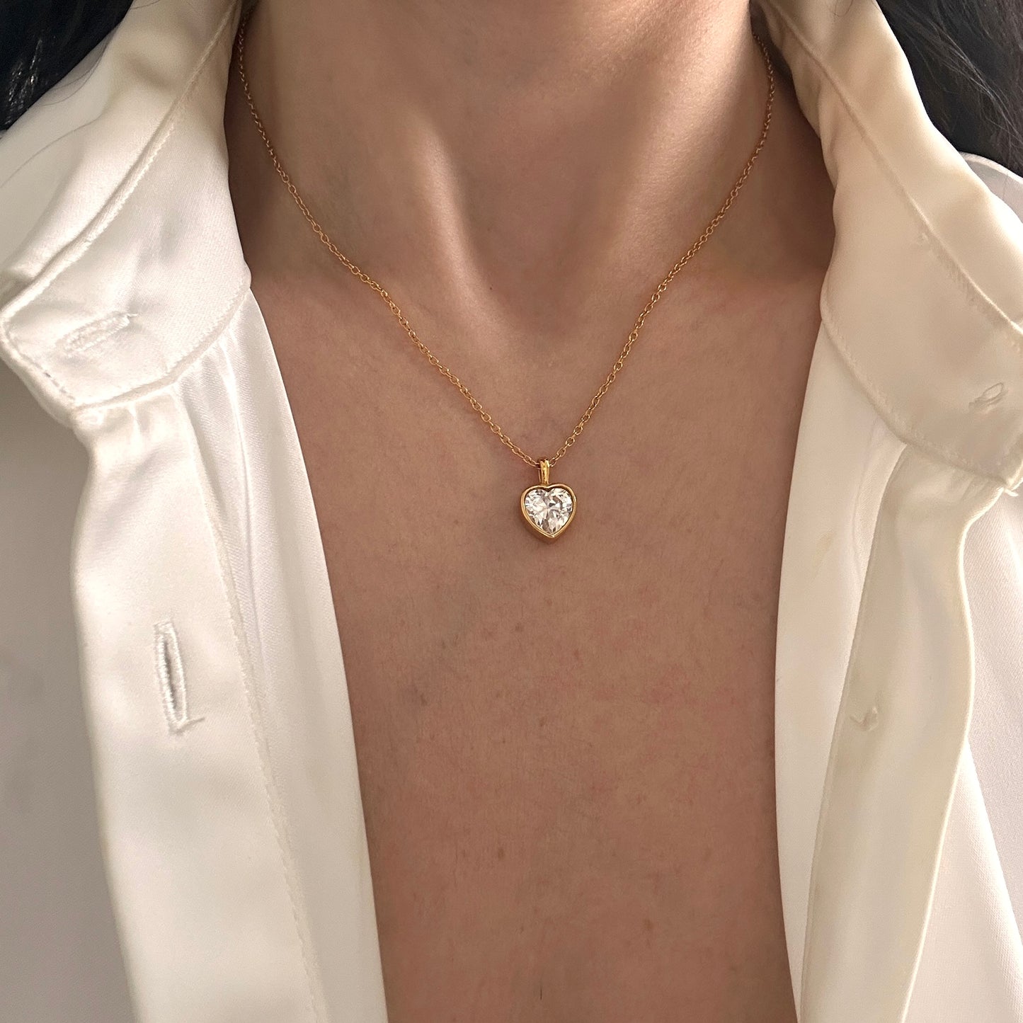 Sparkling Love Pendant Necklace