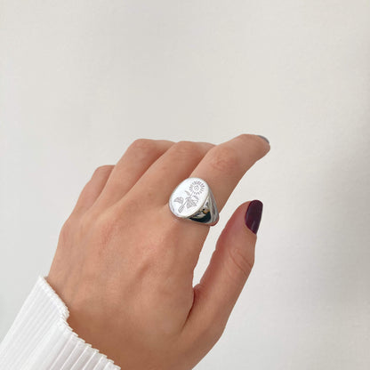Sunflower Ring Silver
