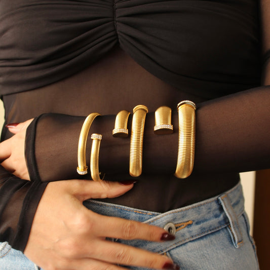 Statement Embellished Wrap Bangle