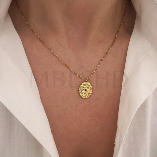 Emerald Round Necklace