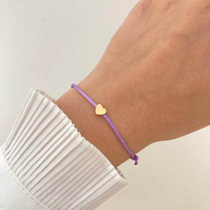Colored Dainty Heart Bracelet