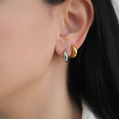 Duo Color Dome Earrings