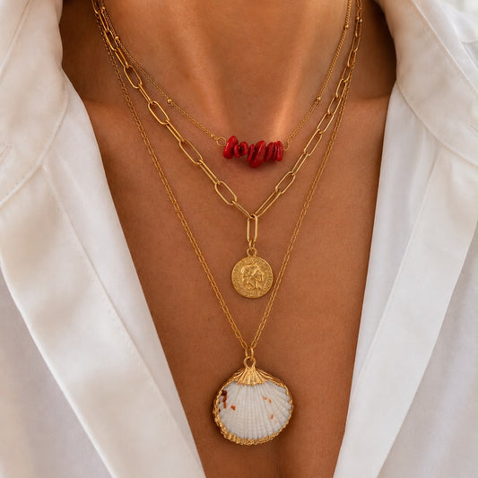 Coral Coast Layered Necklace