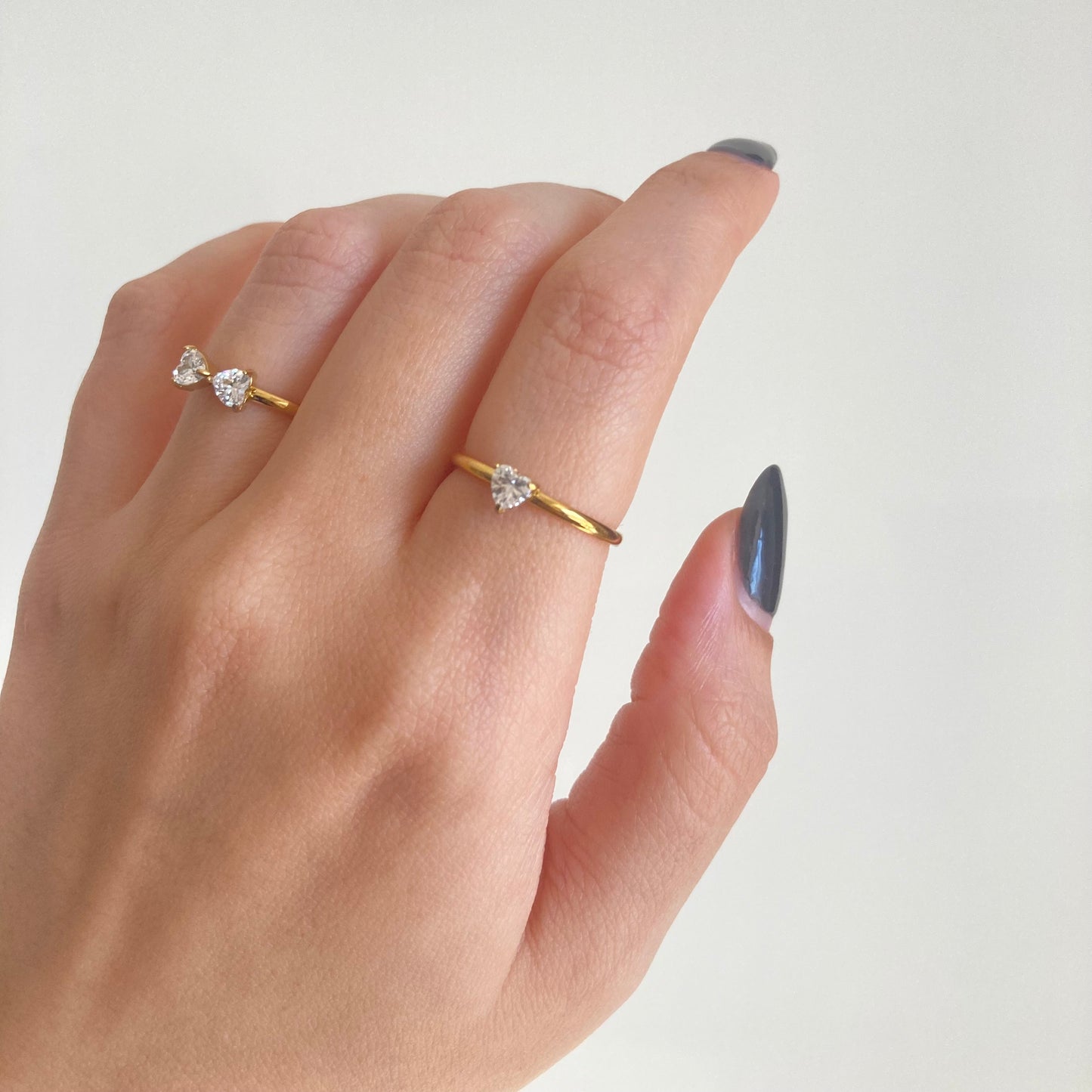 Hearts Triple Ring Set