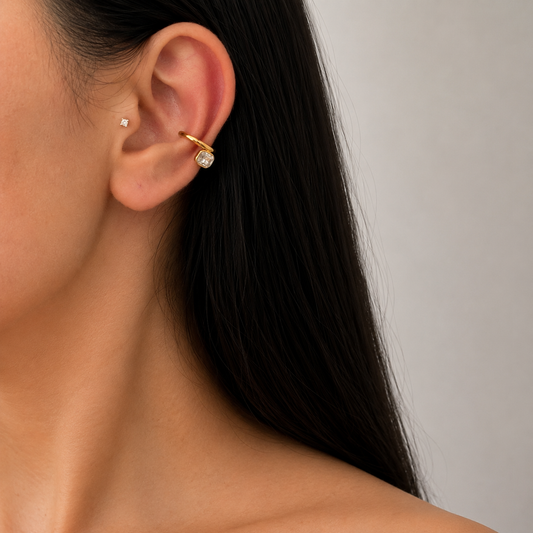 Square Stone Earcuff