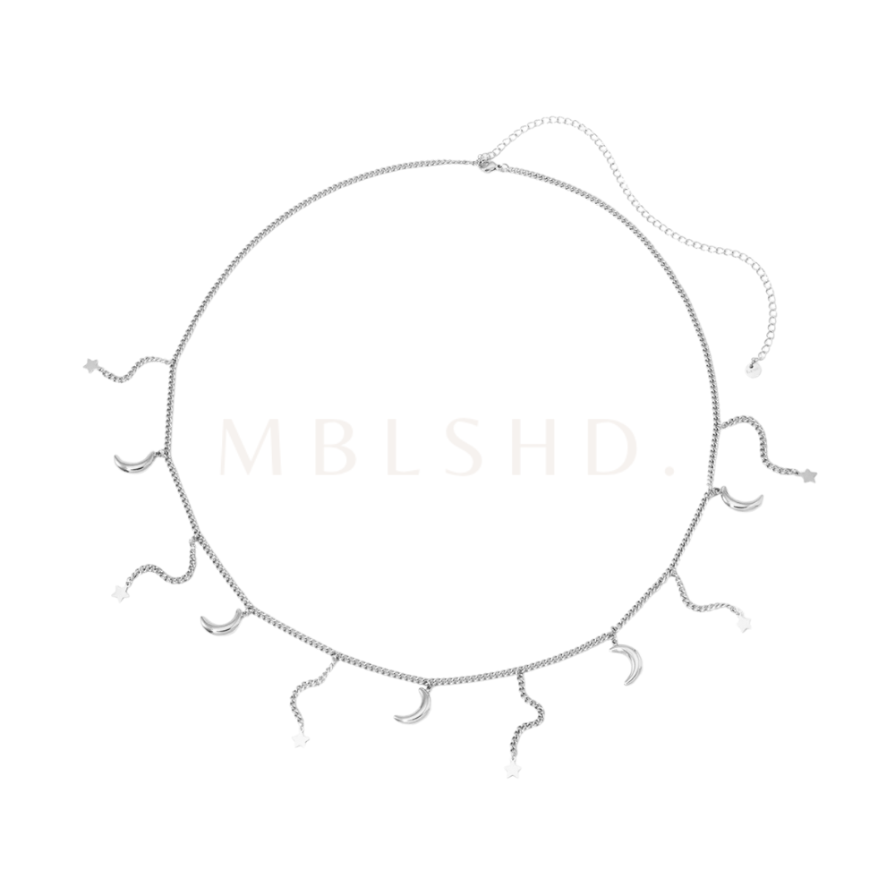 Moon & Stars Belly Chain Silver
