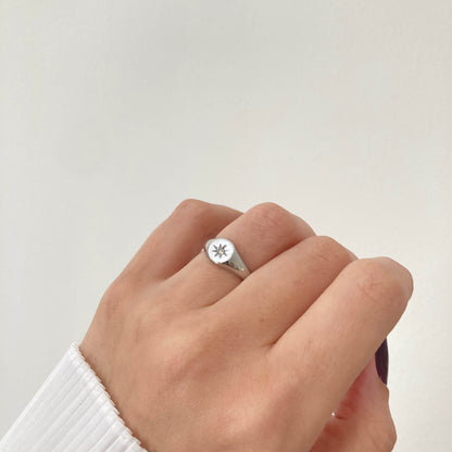 Star Round Ring Silver