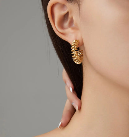 Spring Hoop Earrings