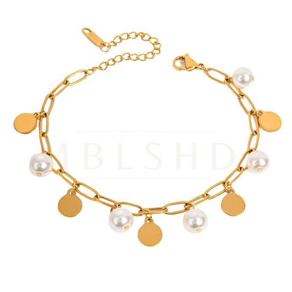 Pearl & Paperclip Bracelet