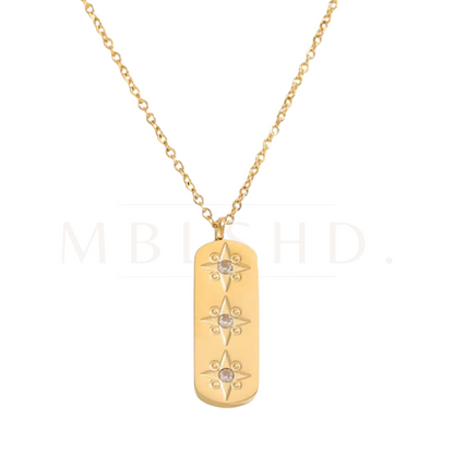 Zircon Stars Pendant Necklace