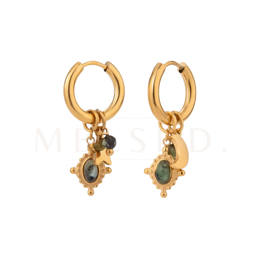 Green Charms Earrings