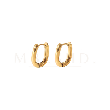 Dainty Oval Hoop Earrings