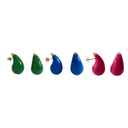 Teardrop Colored Earrings