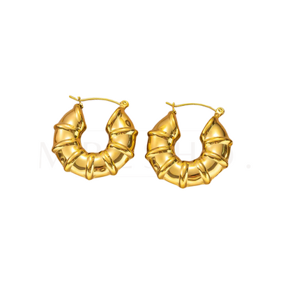 Bamboo hoop Earrings