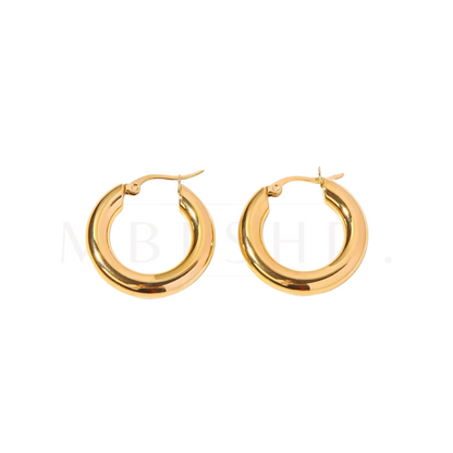 Bubbly hoop earring - Gold