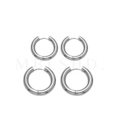 Chunky Hoop -Silver-