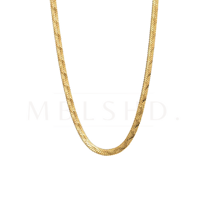 Waved Herringbone Choker Necklace