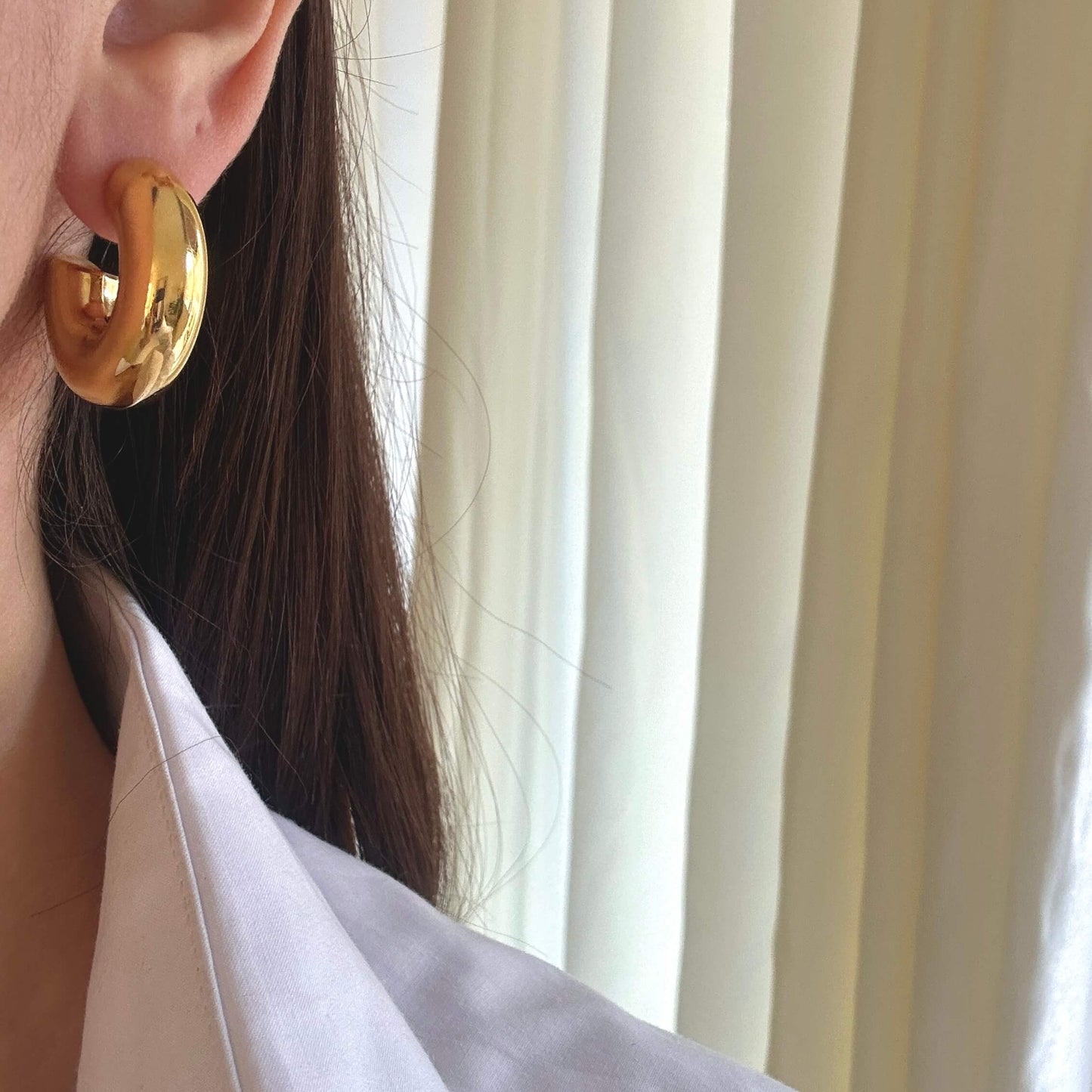 Bubbly Hoop Earrings -Gold-