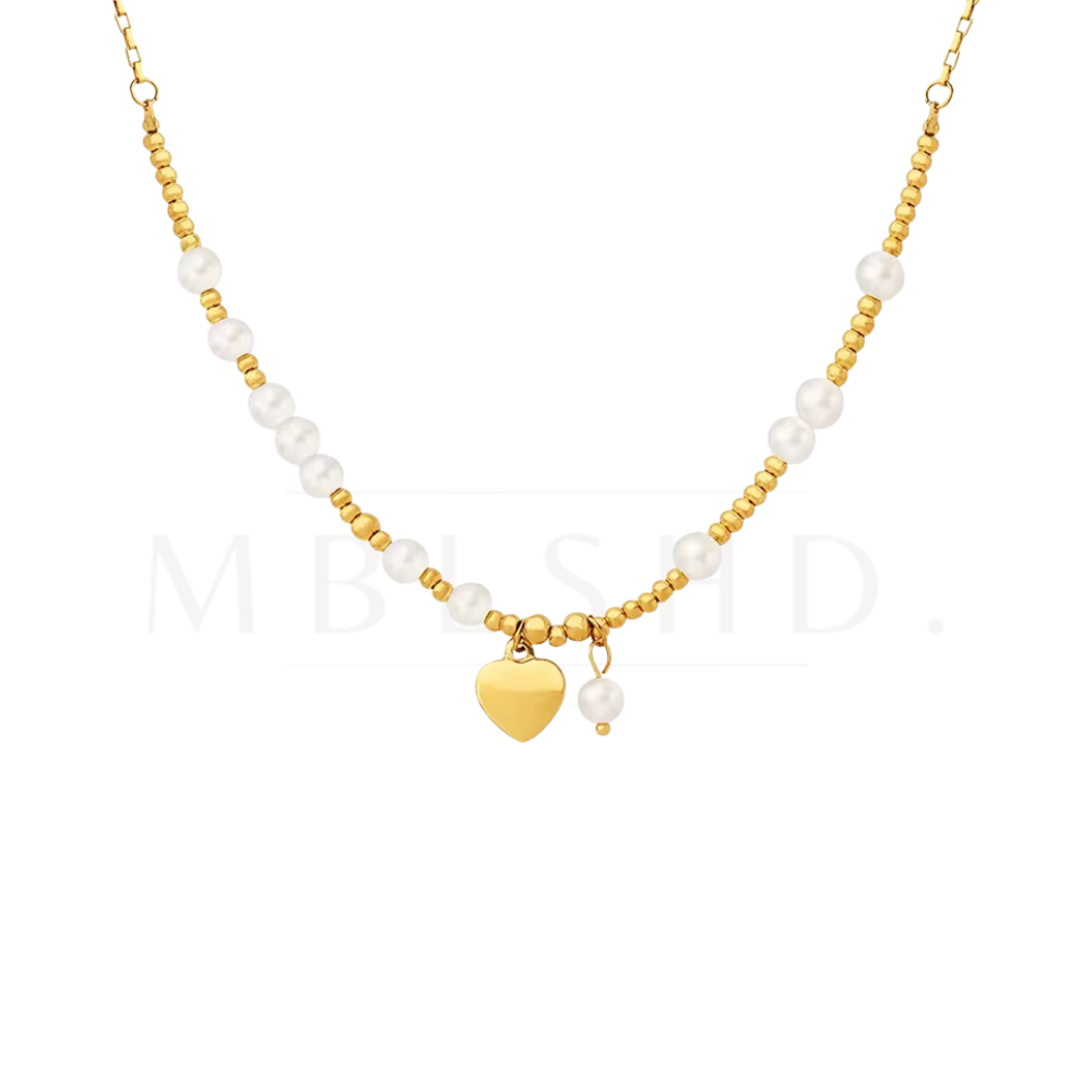 Pearls Heart Necklace