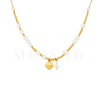 Pearls Heart Necklace