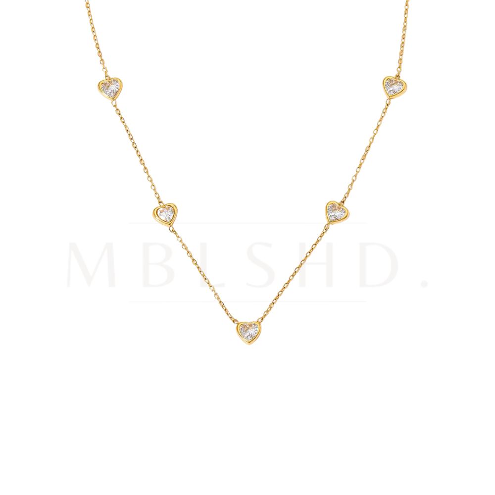 Zircon Hearts Necklace