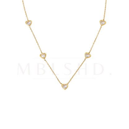 Zircon Hearts Necklace