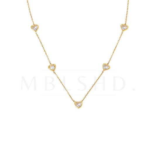 Zircon Hearts Necklace