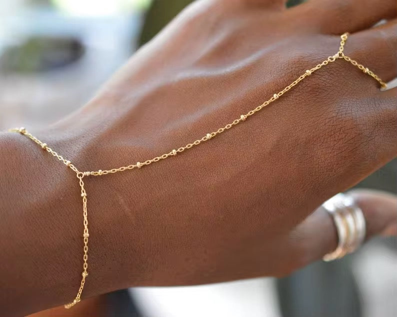 Gold Handchain Bracelet
