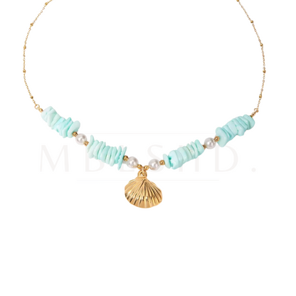 Seashell Blue Necklace