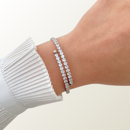 Silver Tennis Bangle