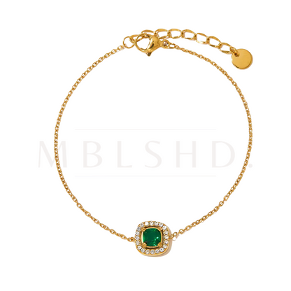 Square Green Zircon Bracelet