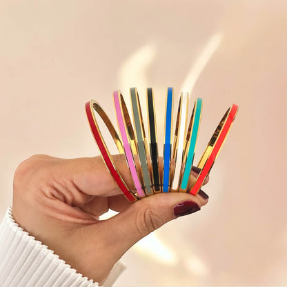 Colored Enamel Bangle