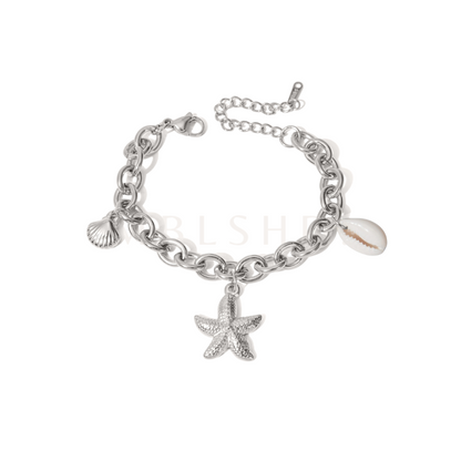 Chunky Starfish Bracelet Silver