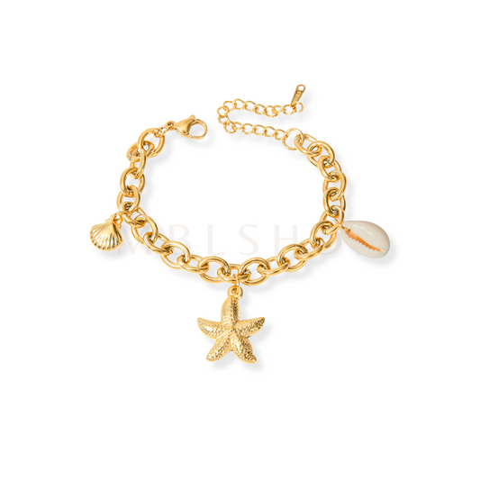 Chunky Starfish Bracelet Gold