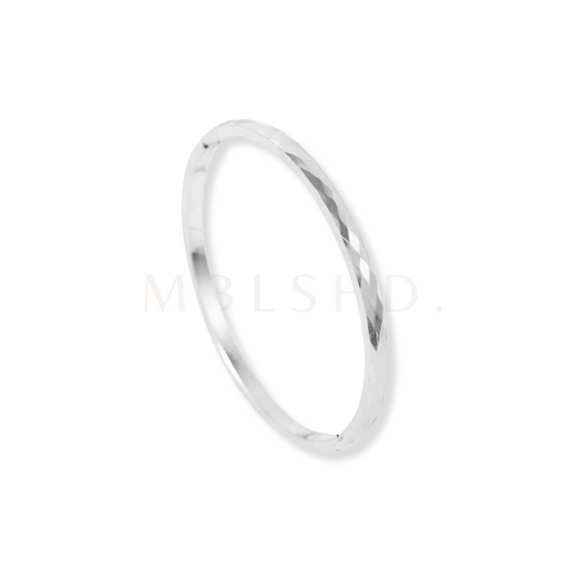 Hammered Silver Bangle