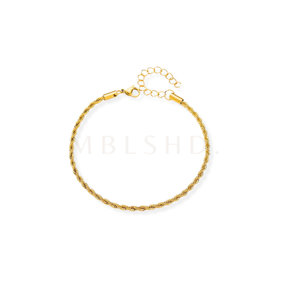 Thin Twist Chain Bracelet