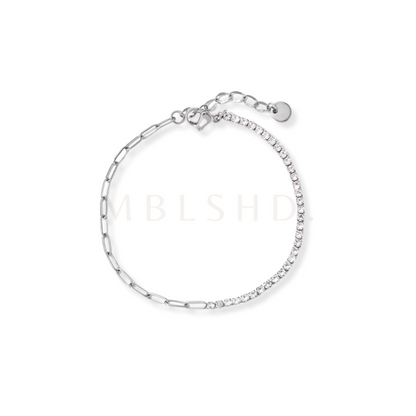 Paperclip Tennis Bracelet Silver
