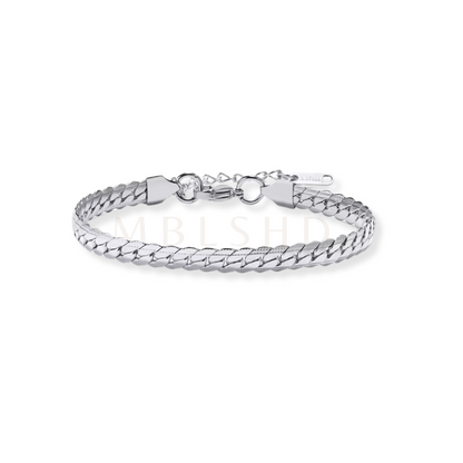 Pressed Chain Bracelet Silver