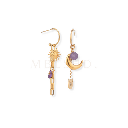 Mismatched Purple Earrings