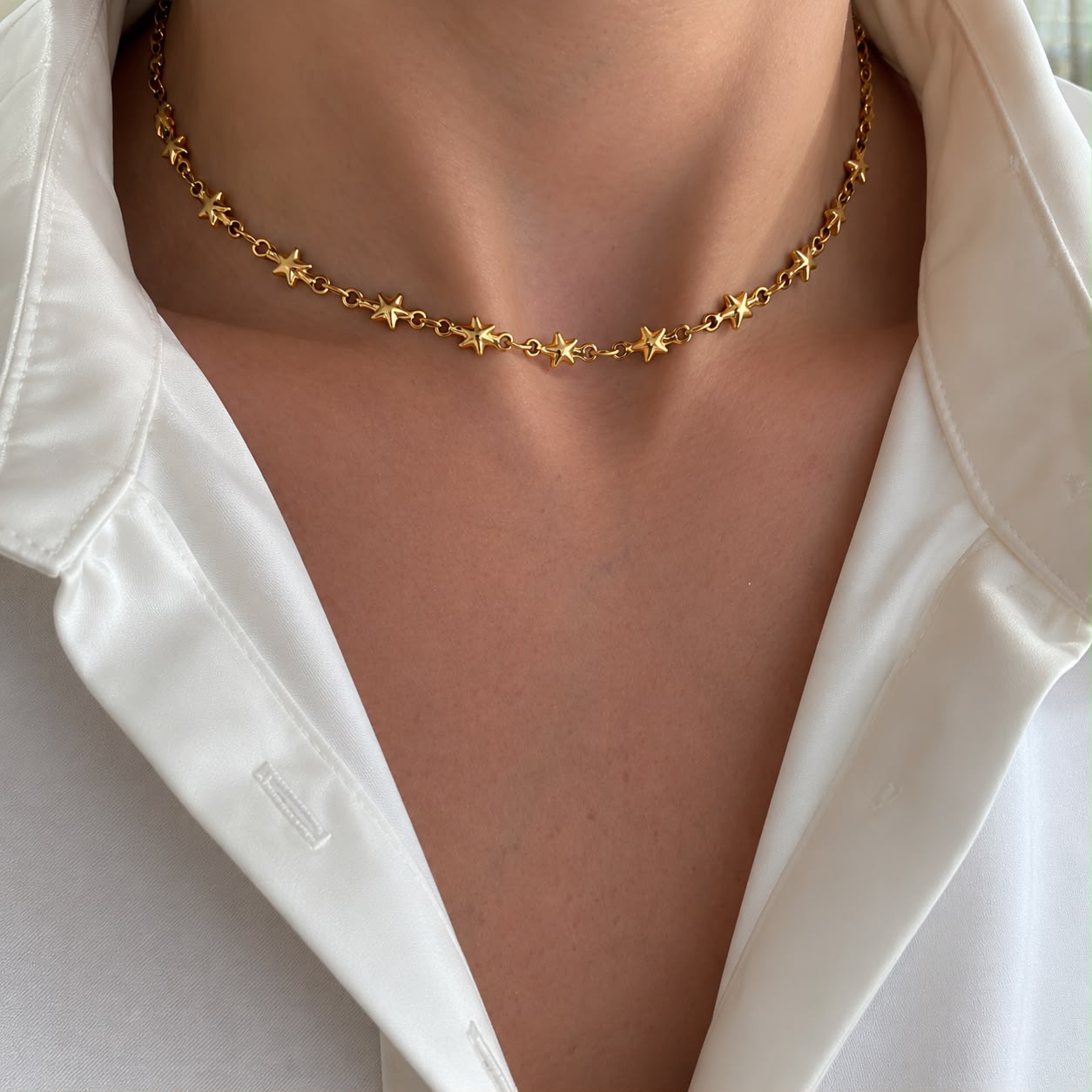 Star Trail Chain Necklace