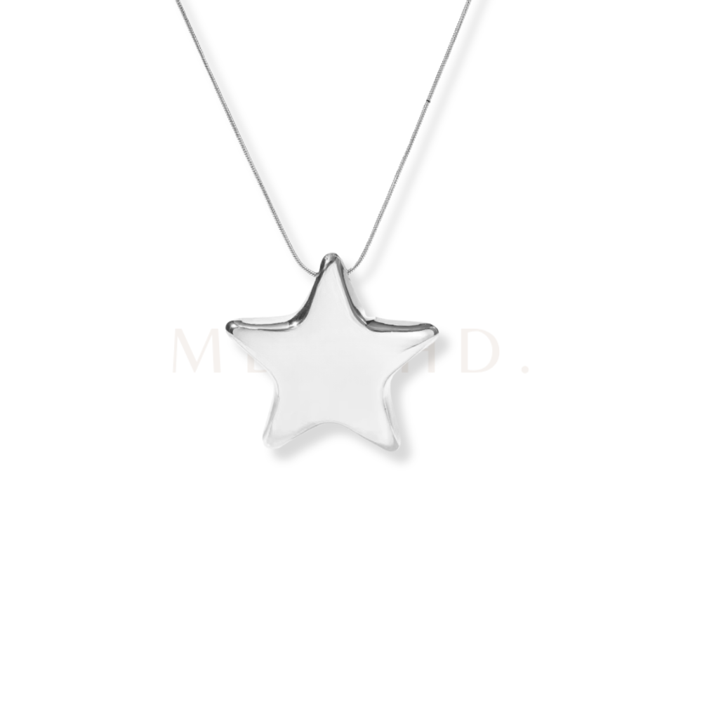 Bubbly Star Necklace Silver