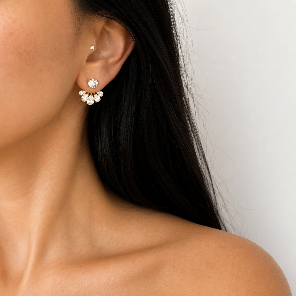 Celeste Fan Stud Earrings
